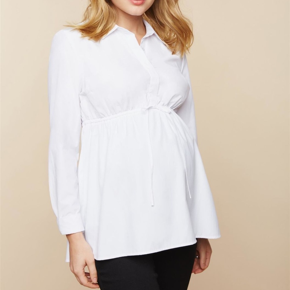 Motherhood Maternity White Blouse